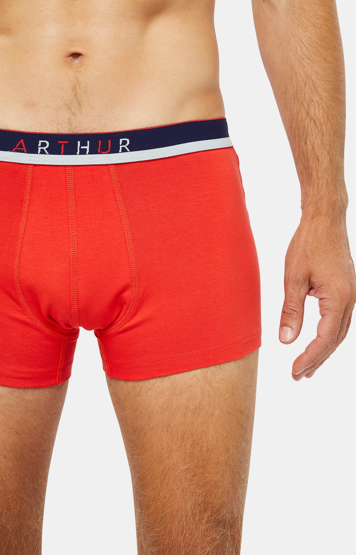 Boxer Slippé Homme Coton Rouge 12
