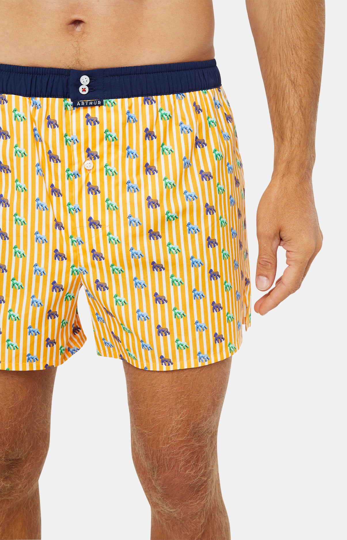 Caleçon avec suspensoir Homme Le Club n°1045 Jaune 2
