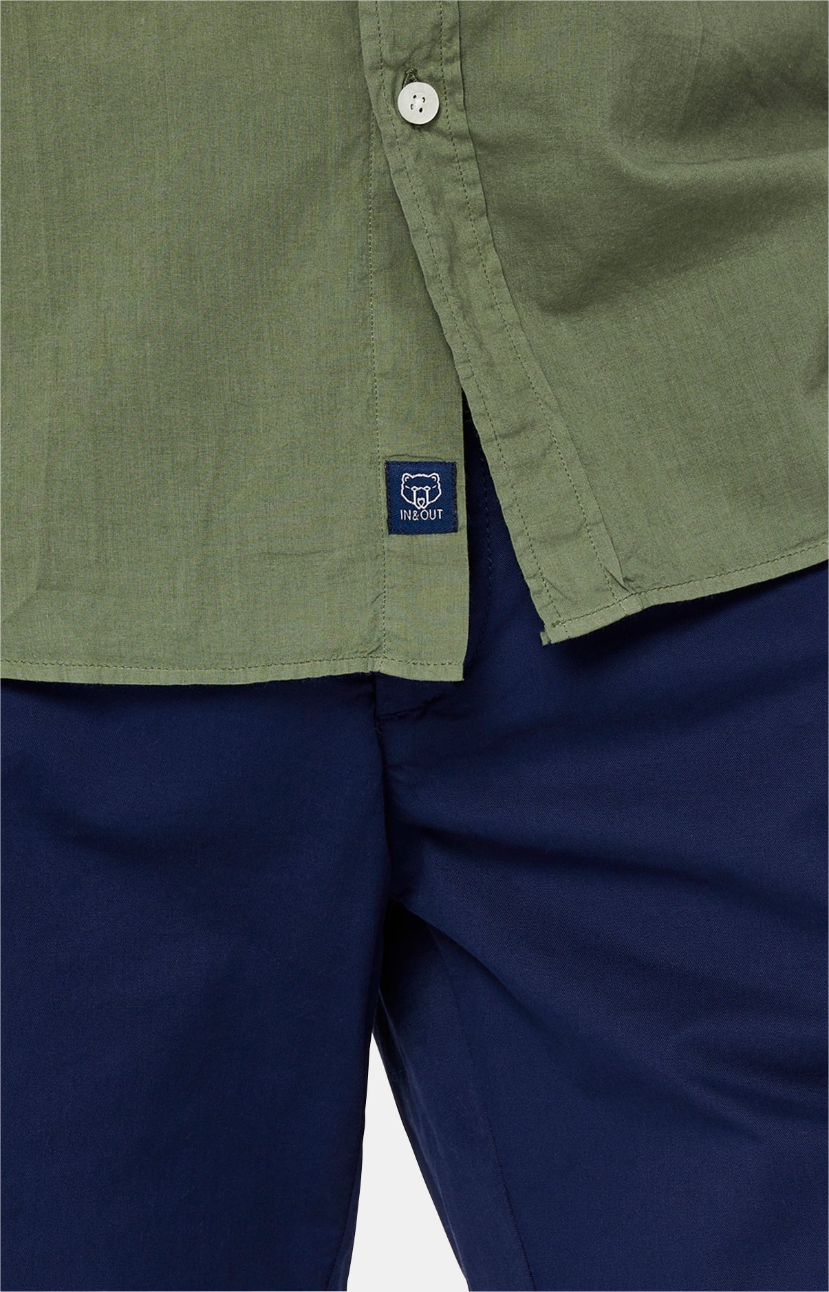 Chemise Homme manches longues Voile de coton Blanc et Ivoire 20