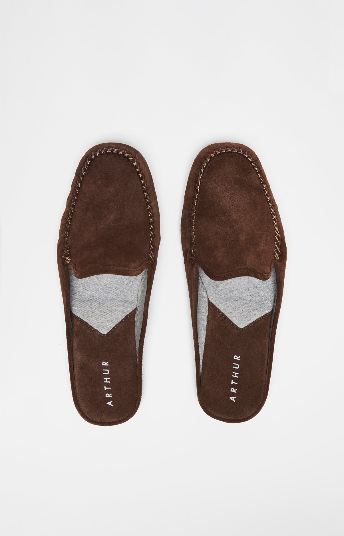 Chaussons Homme Cuir Beige et Marron 3