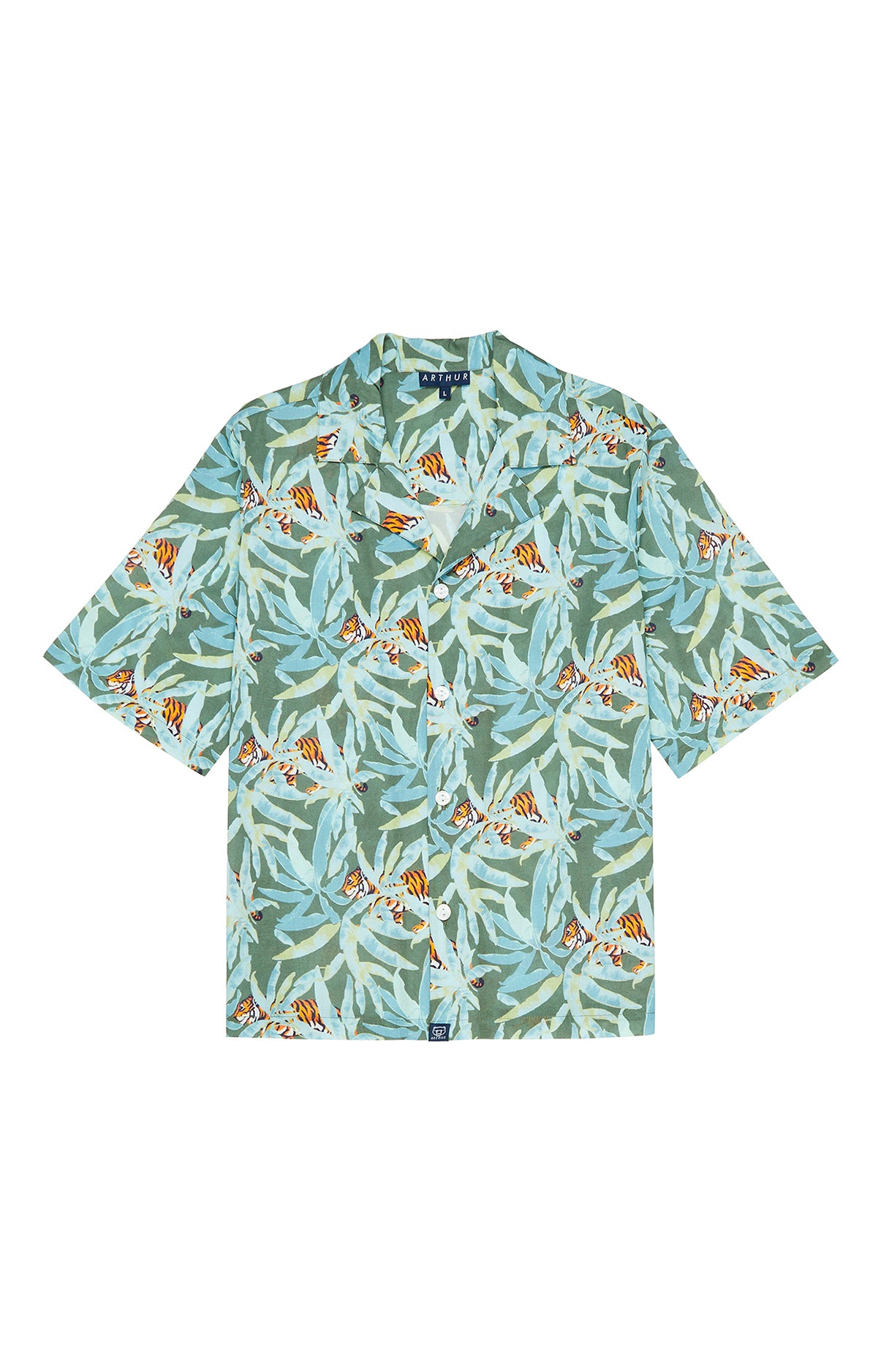 Chemise Homme manches courtes Tigre Vert 3