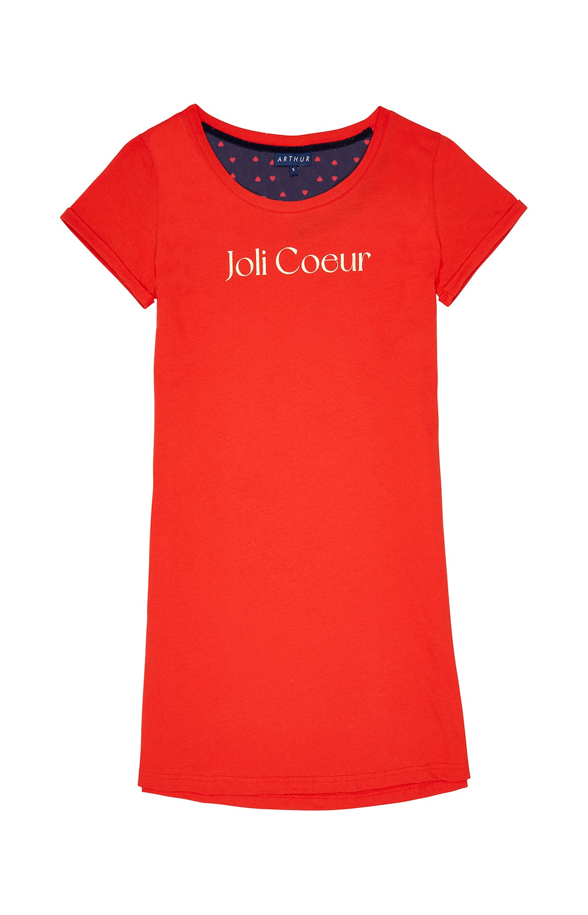 Chemise de nuit Femme Joli Coeur Rouge 3