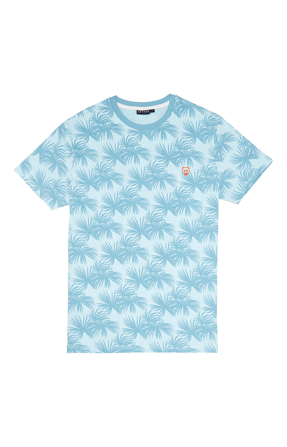 Tee-shirt Homme manches courtes Palmier Bleu 3