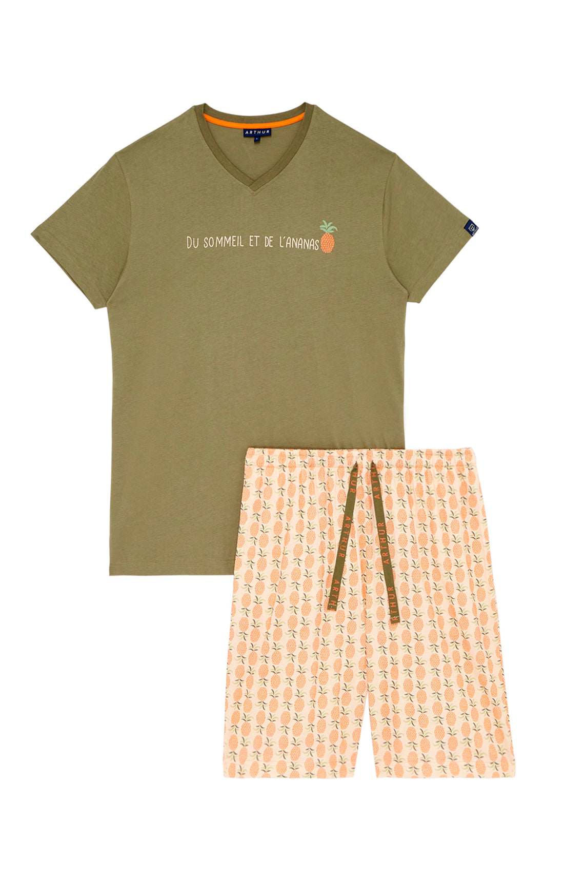 Pyjashort Homme Ananas Orange 3