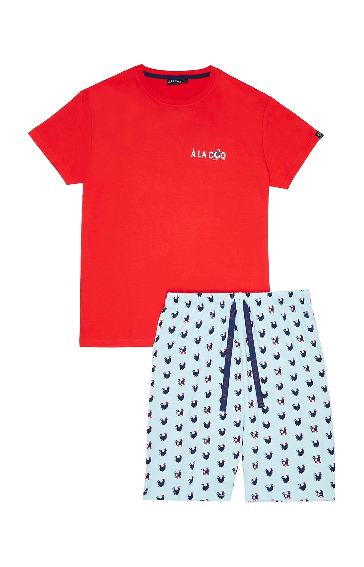 Pyjashort Homme Coq Bleu 3