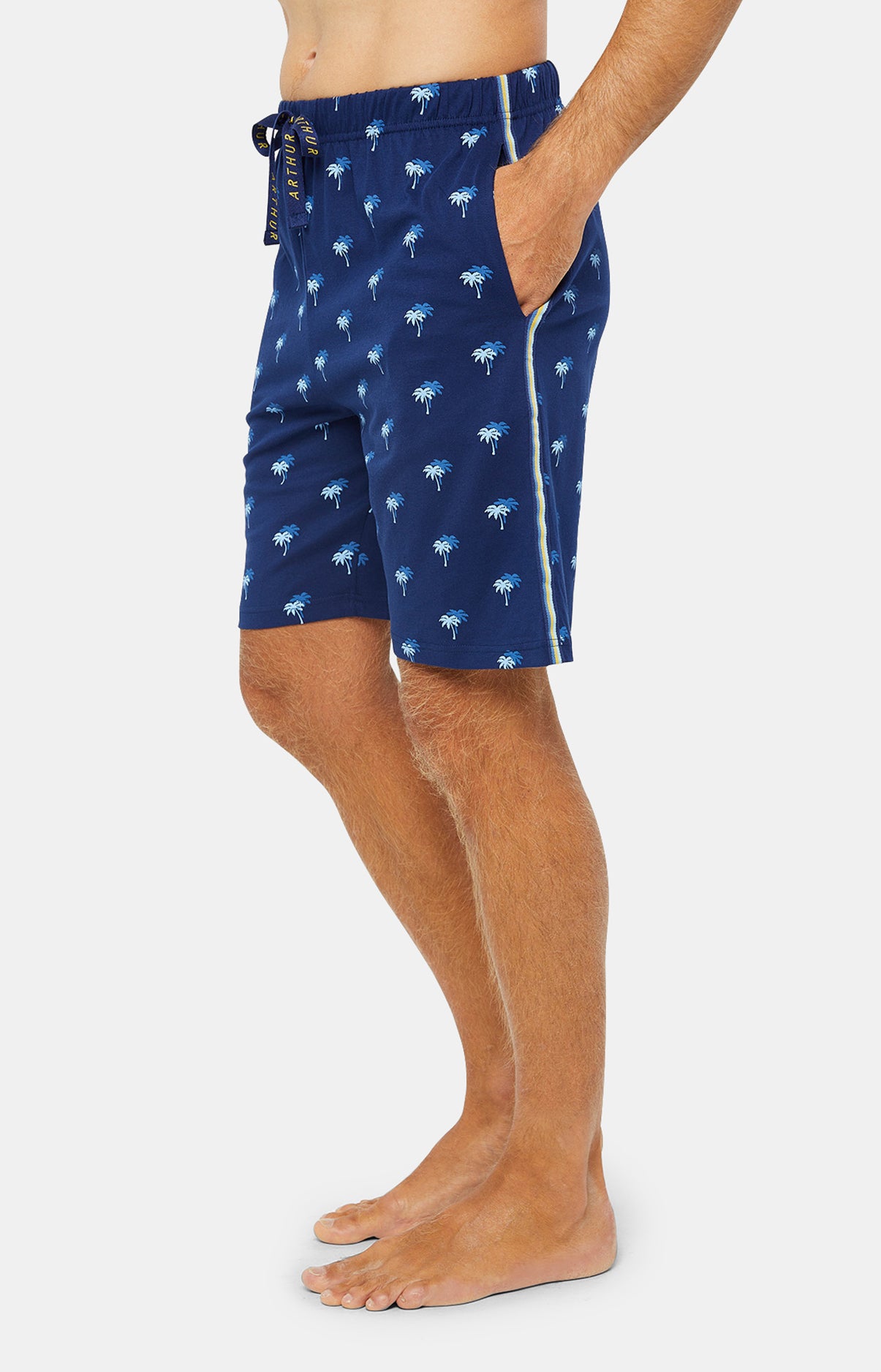 Pyjashort Homme Palmier Marine 6