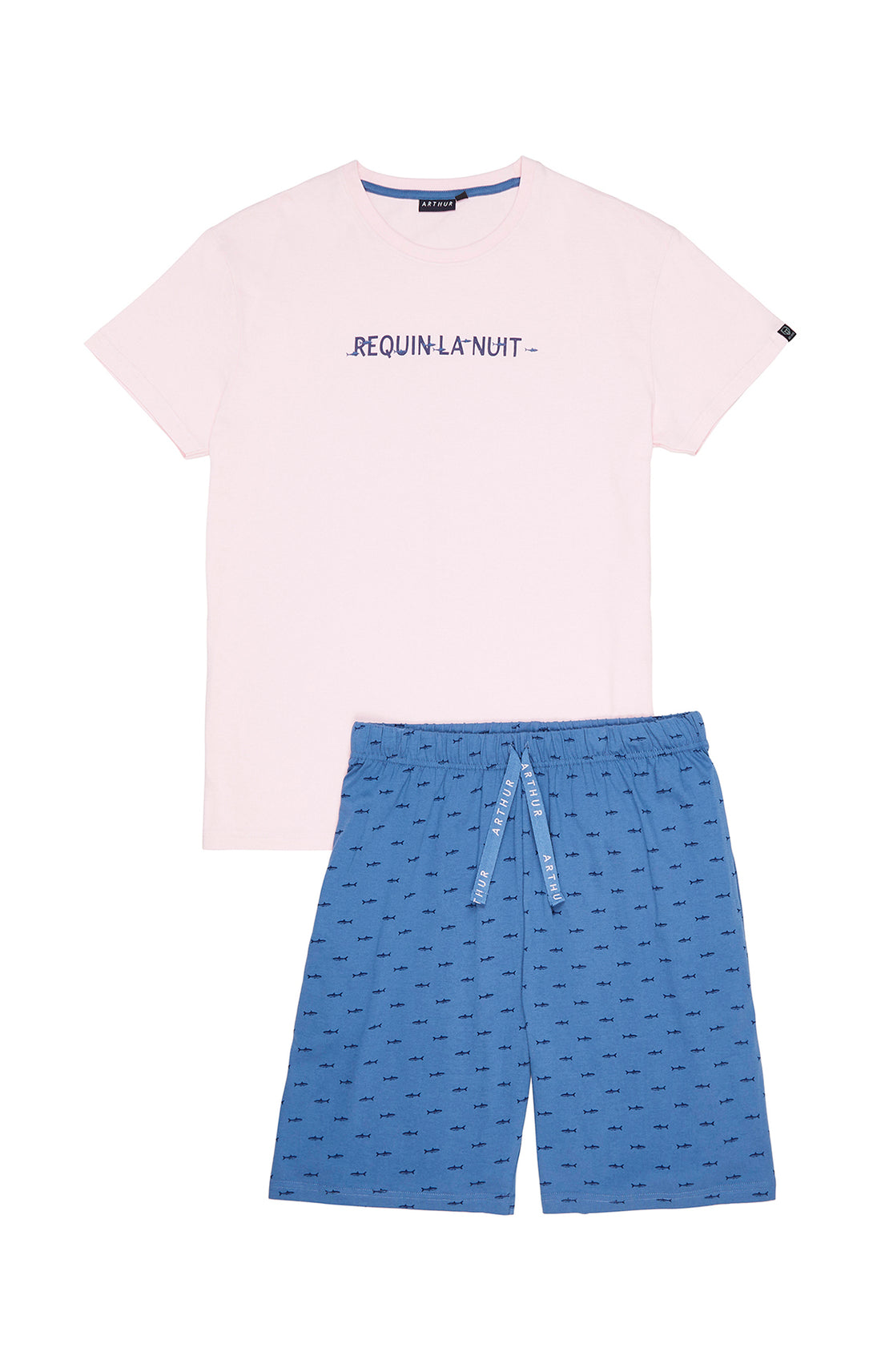 Pyjashort Homme Requin Bleu 3