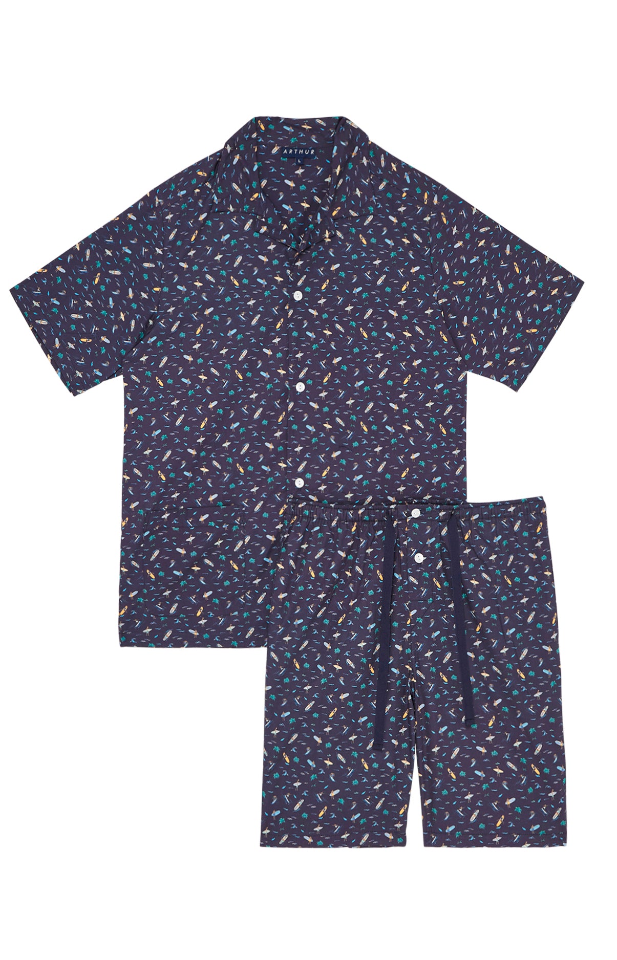 Pyjashort boutonné Homme California Marine 4