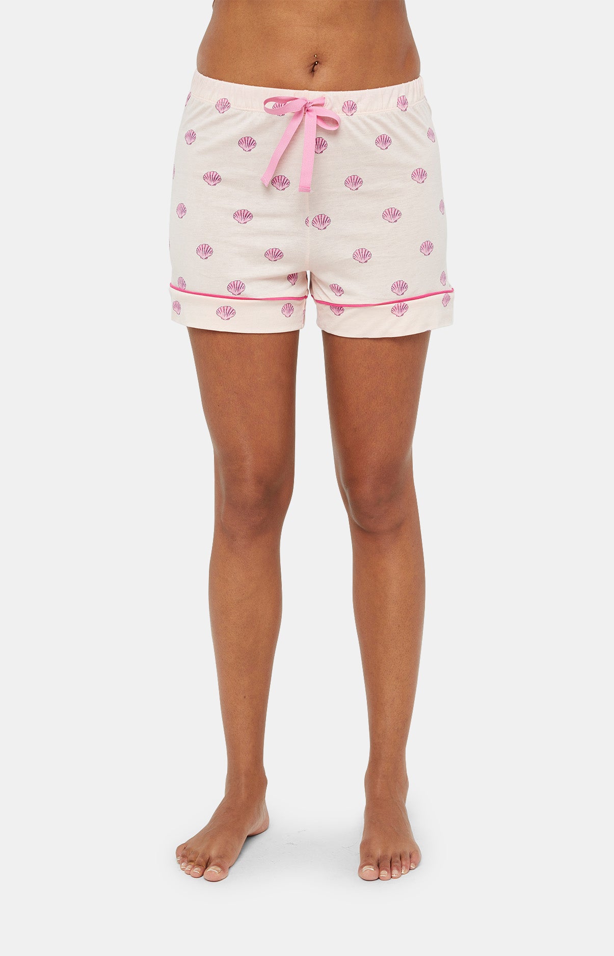 Pyjama court boutonné Femme Coquillage Rose 6
