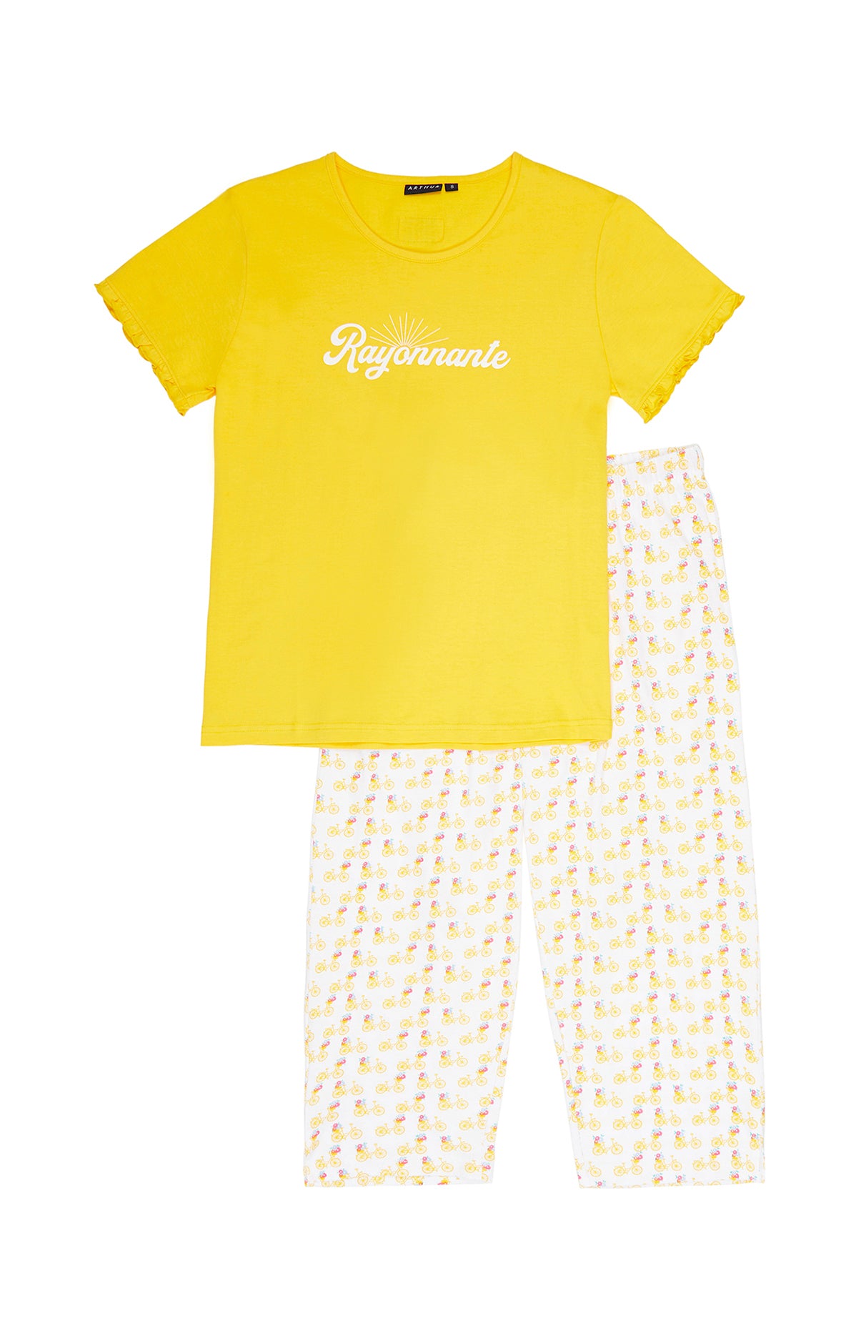 Pyjacorsaire Femme Petit Vélo Jaune 3