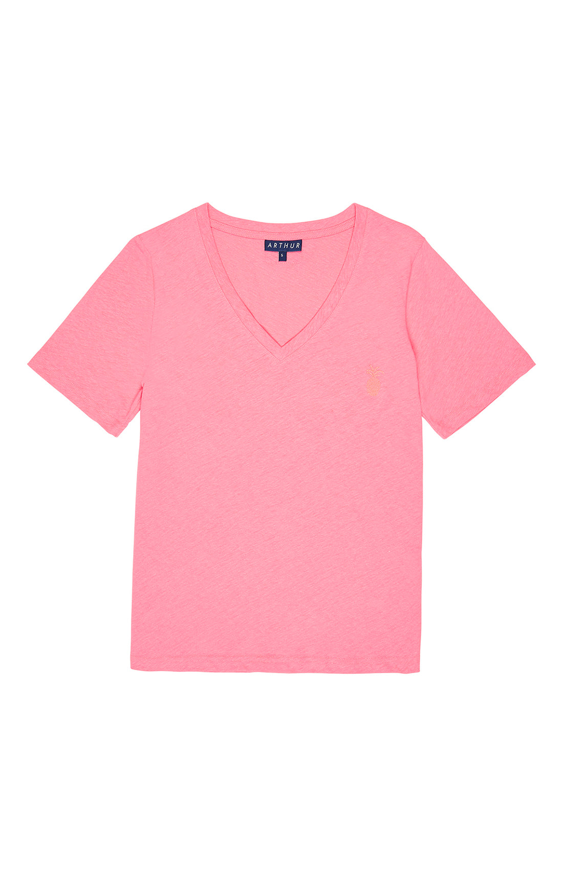 Tee-shirt Femme Polyester et coton Rose 3
