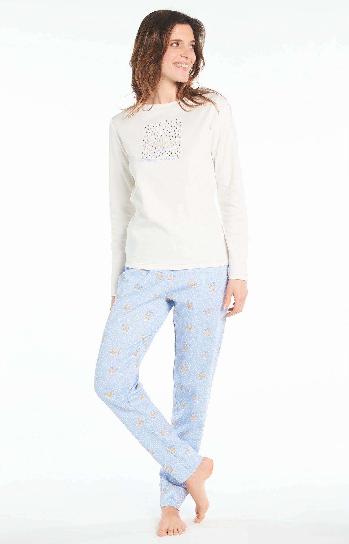 Pyjama long Femme Rain Bleu 4