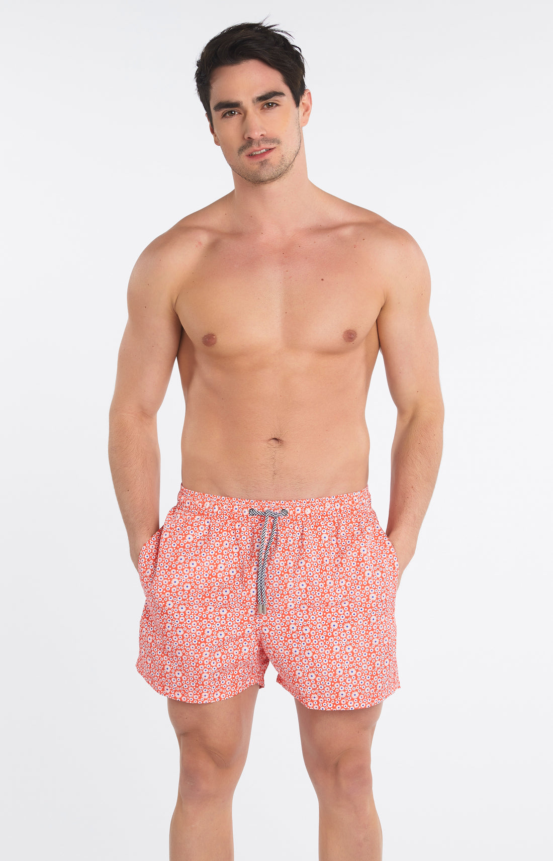 Short de bain Homme Marguerite Rouge 2