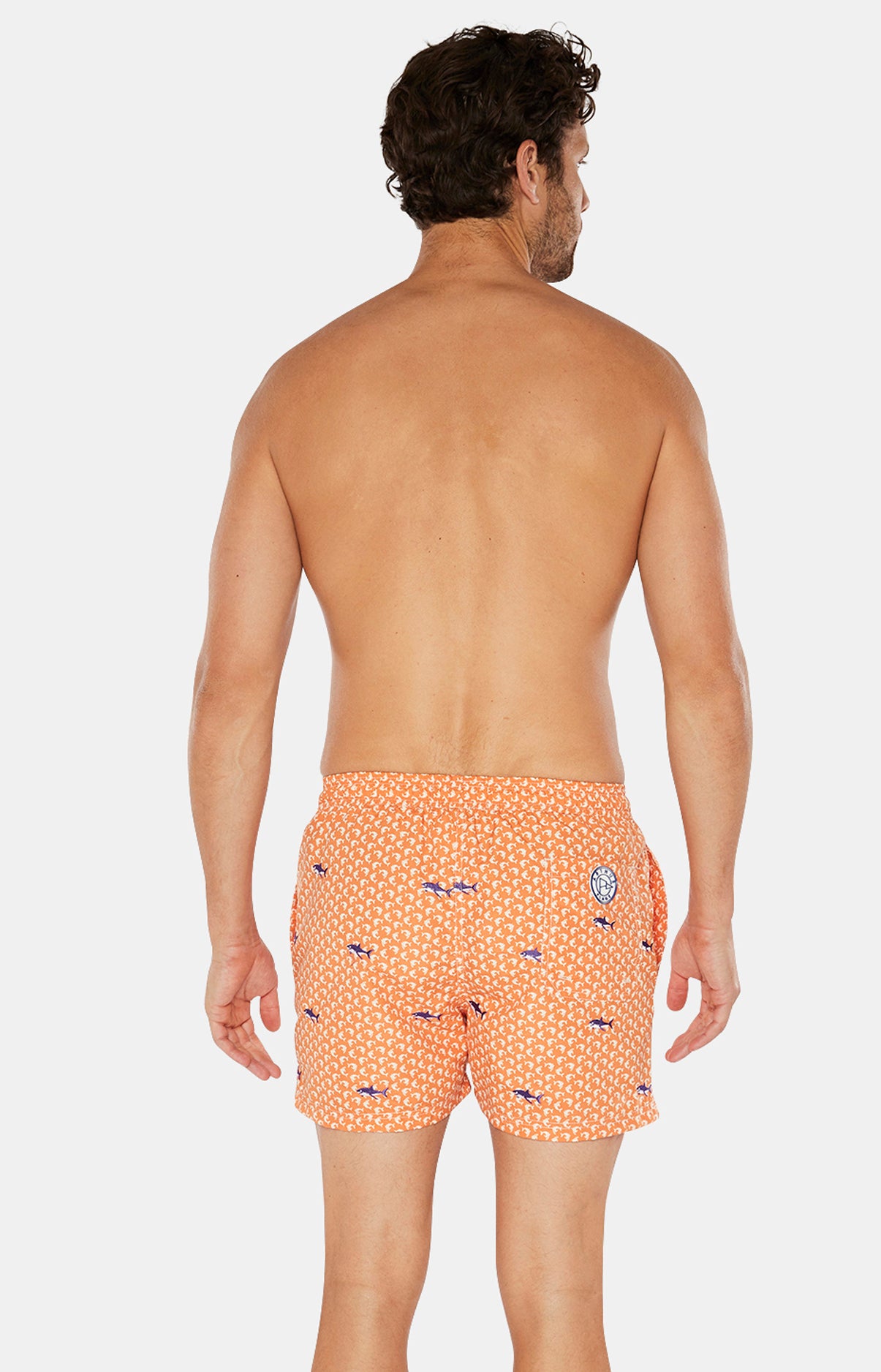 Short de bain Homme brodé Requin Marine 11