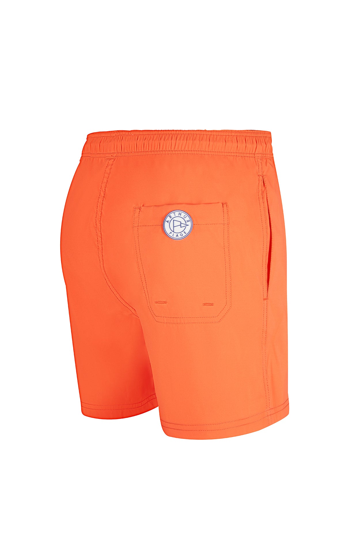 Short de bain Homme uni Mandarine Orange 5