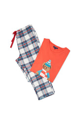 Pyjama long Homme Pas Froid Aux Yeux Blanc et Ivoire 3