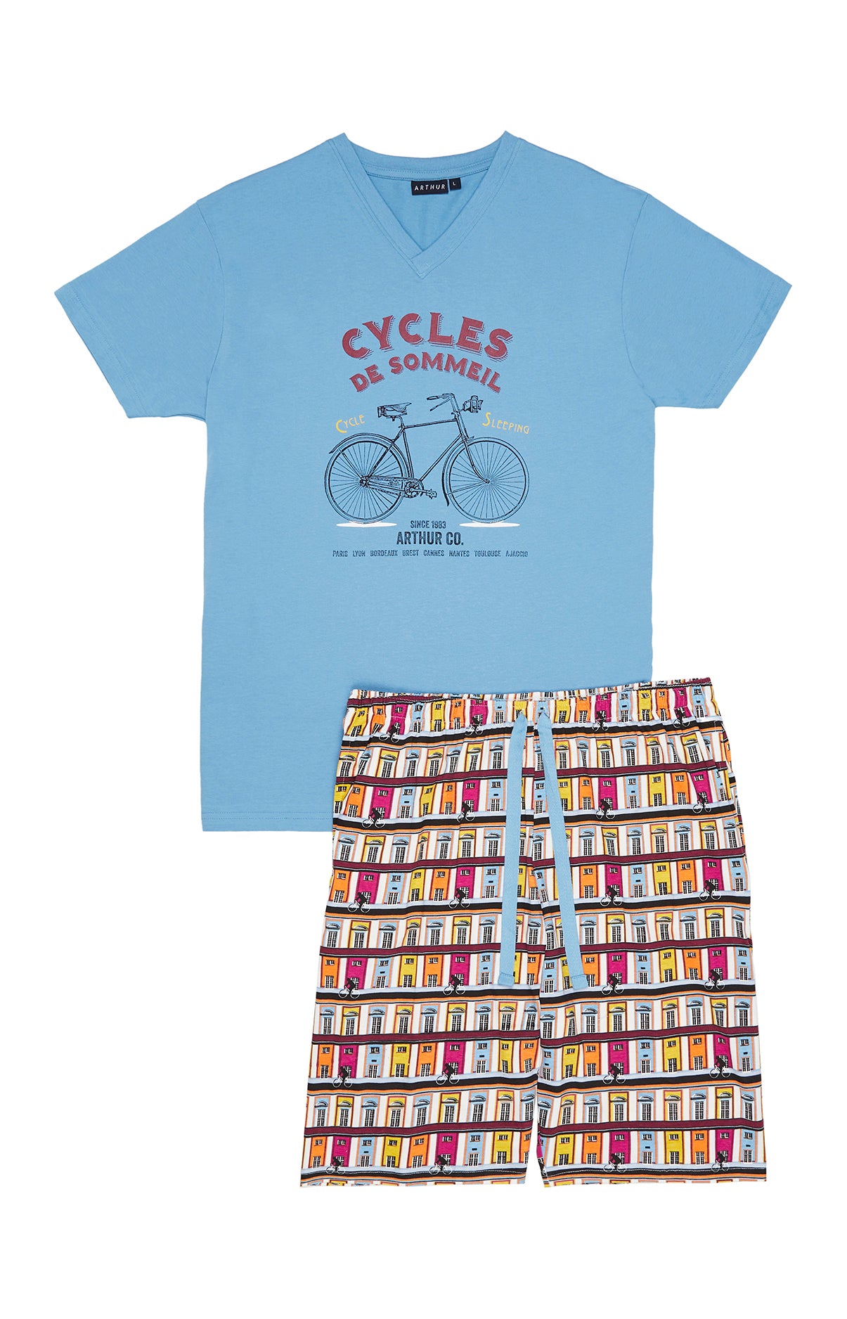Pyjashort Homme Amsterdam Bleu 3