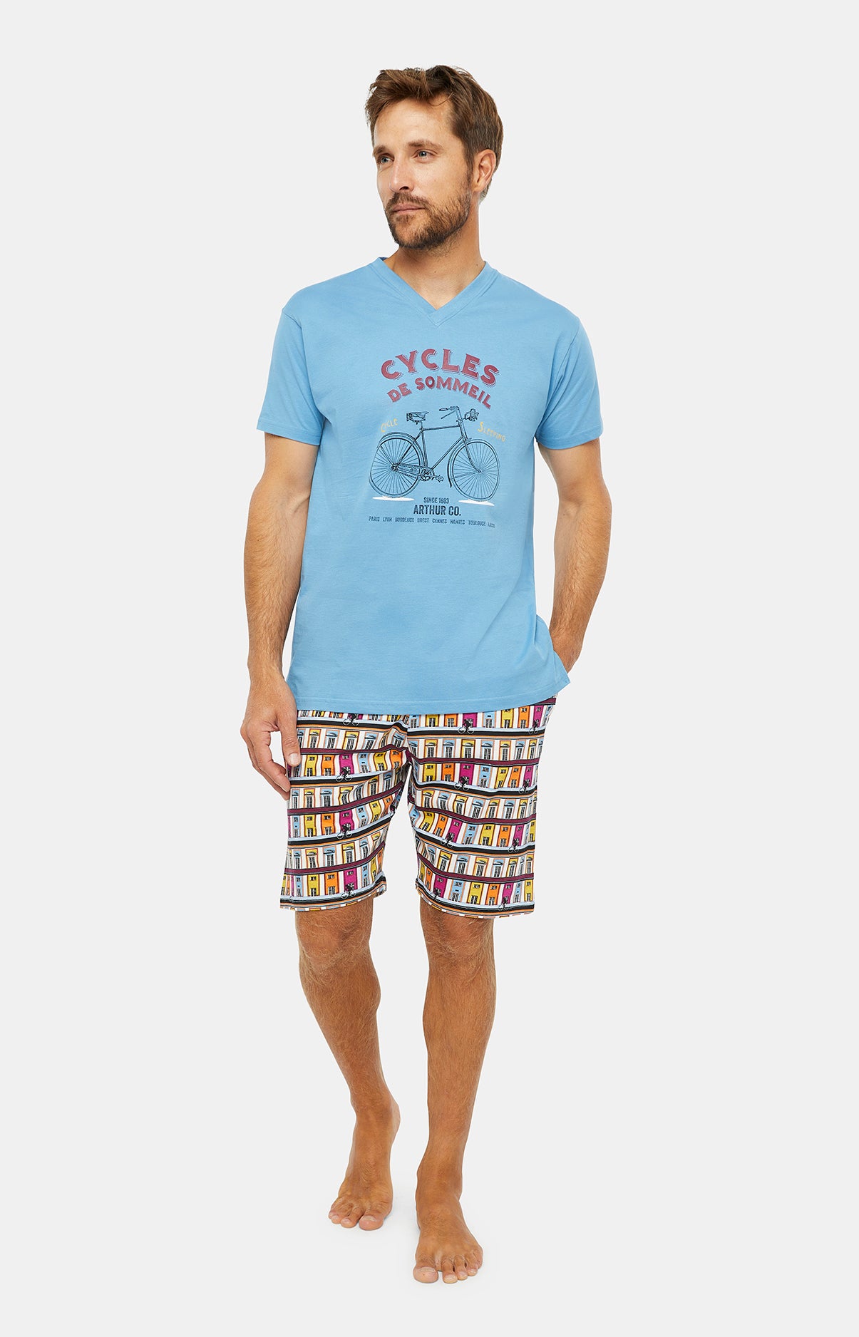Pyjashort Homme Amsterdam Bleu 1
