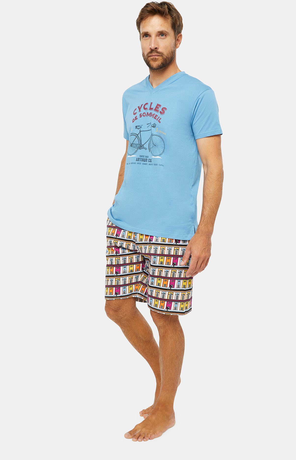Pyjashort Homme Amsterdam Bleu 2