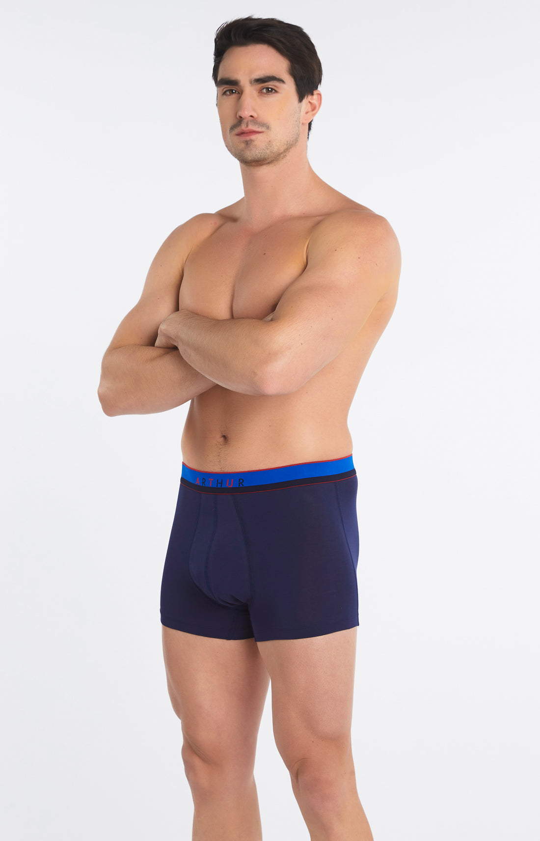 Boxer Slippé Homme uni Marine 18