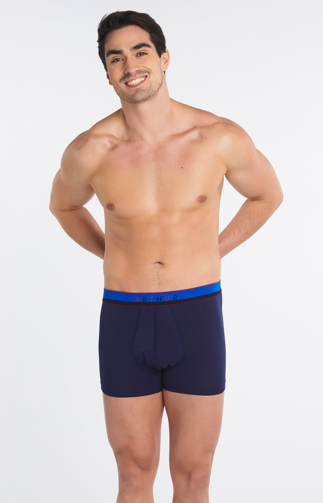 Boxer Slippé Homme uni Marine 17
