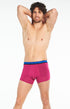 Boxer Slippé Homme Uni Rose 1