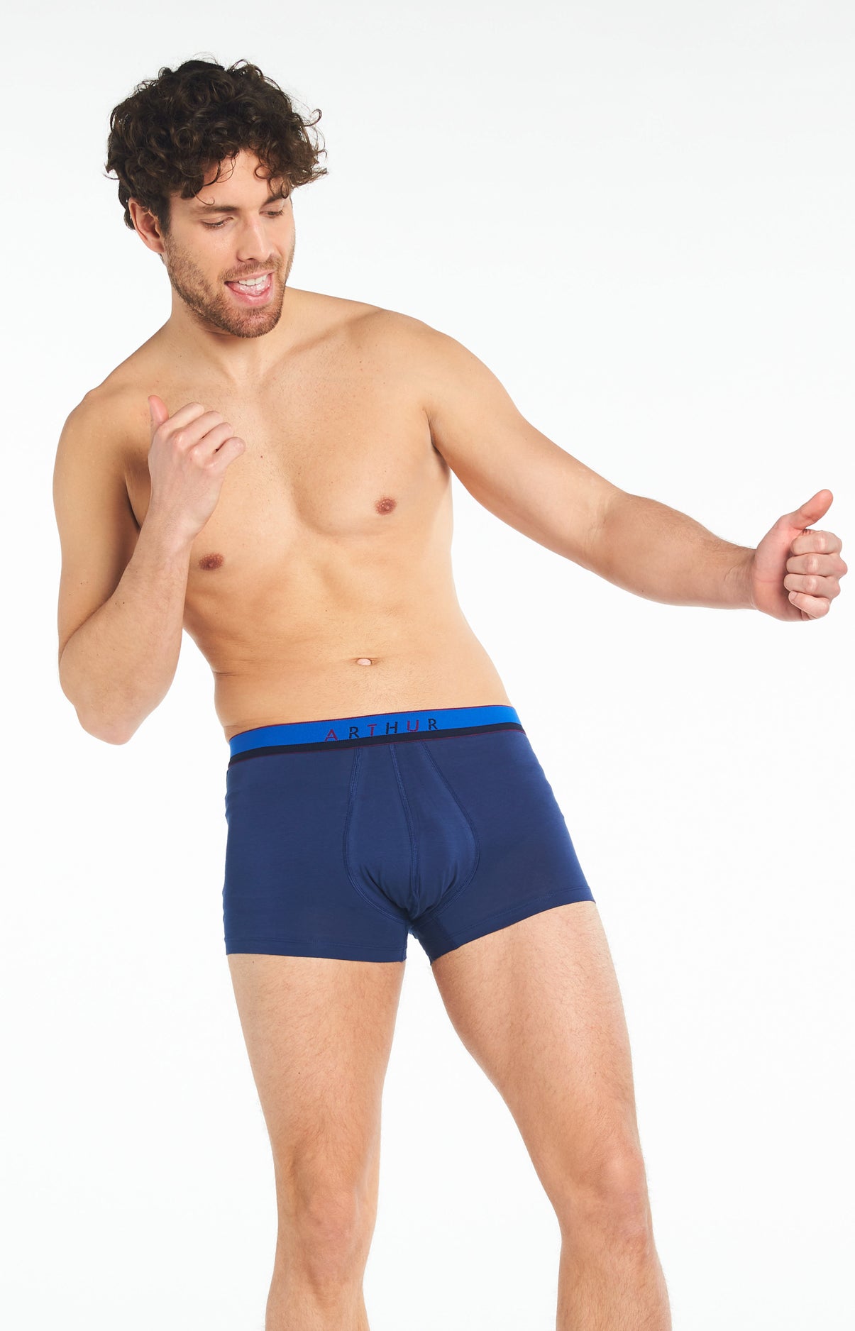 Boxer Slippé Homme Uni Rose 9