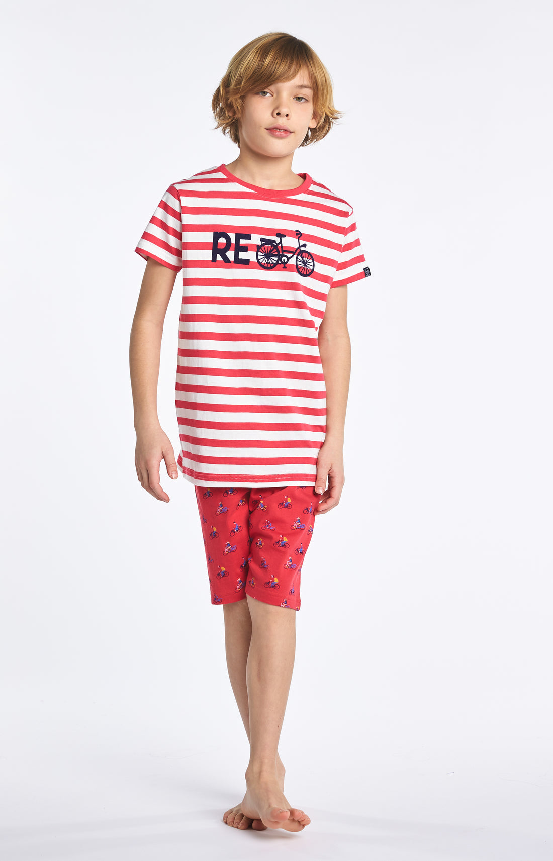 Pyjama court Enfant Recycle Rouge 2