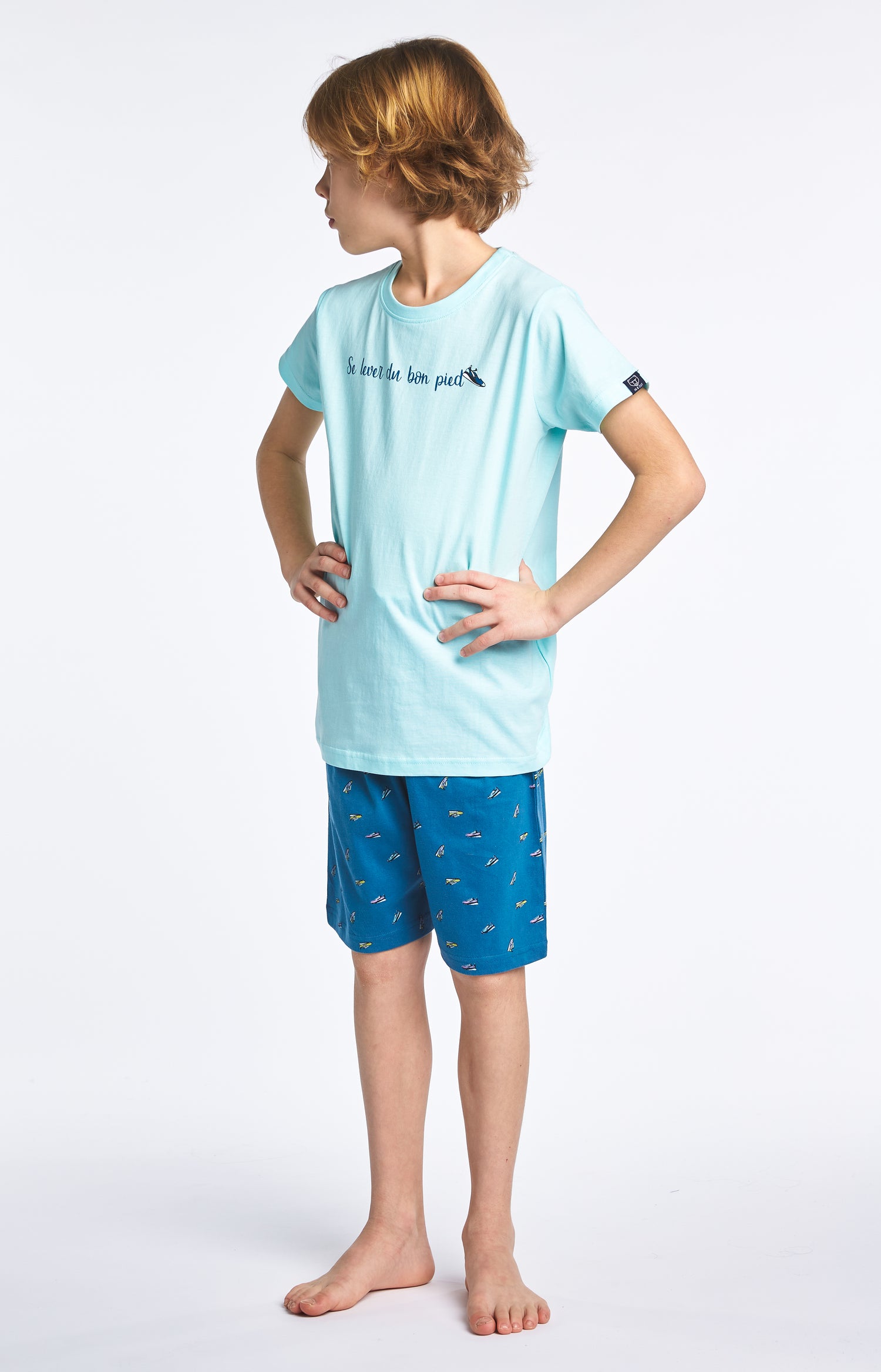 Pyjama court Enfant Sneakers Duck Bleu 5