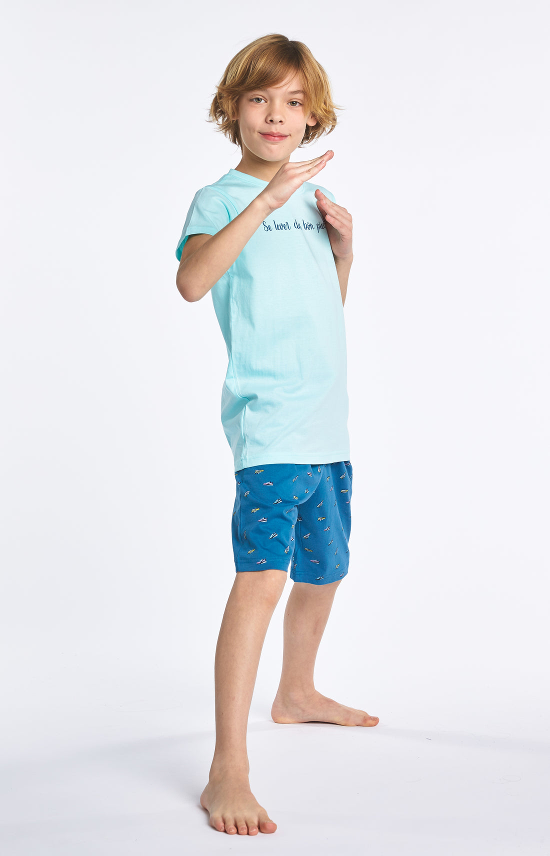 Pyjama court Enfant Sneakers Duck Bleu 2