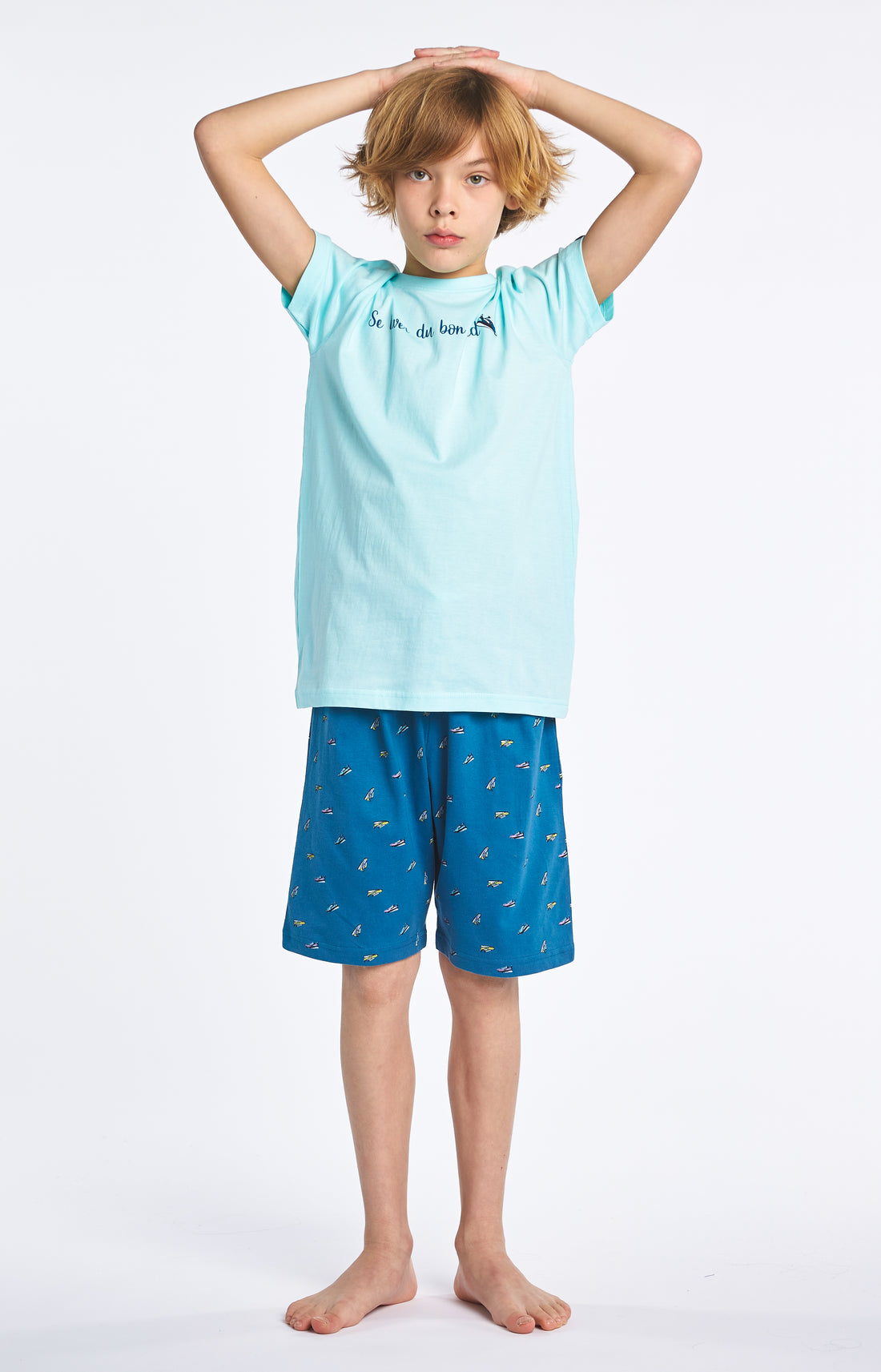 Pyjama court Enfant Sneakers Duck Bleu 1