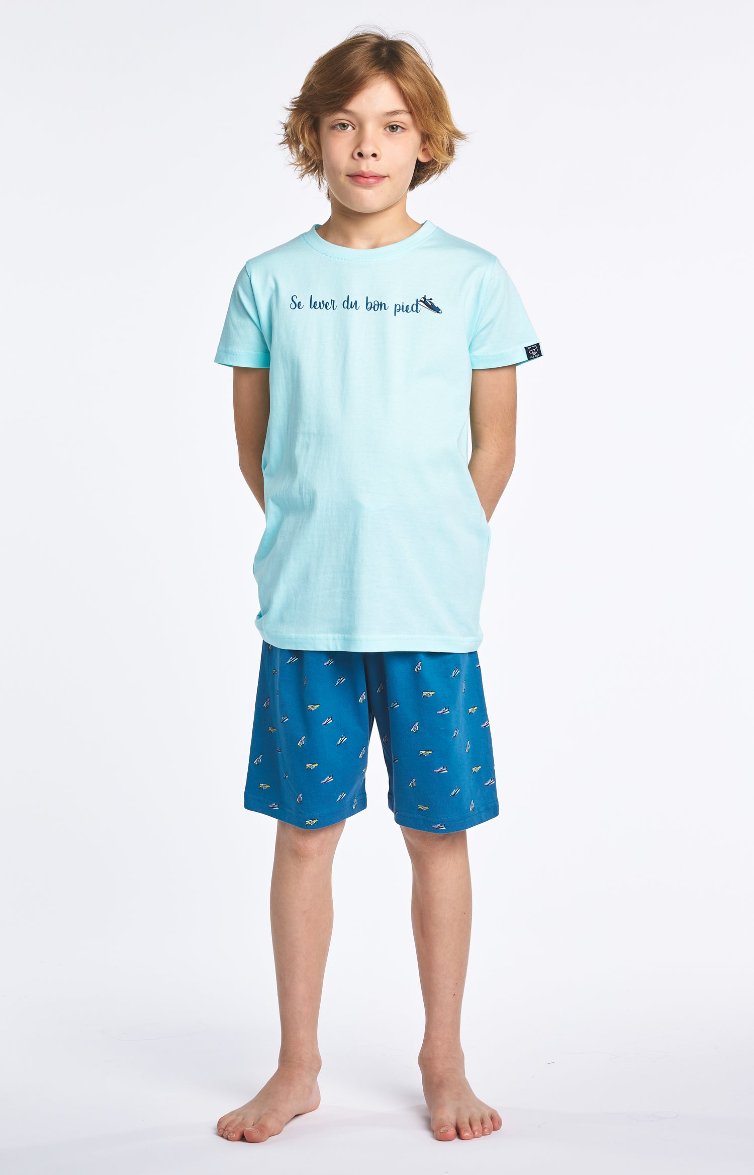 Pyjama court Enfant Sneakers Duck Bleu 6