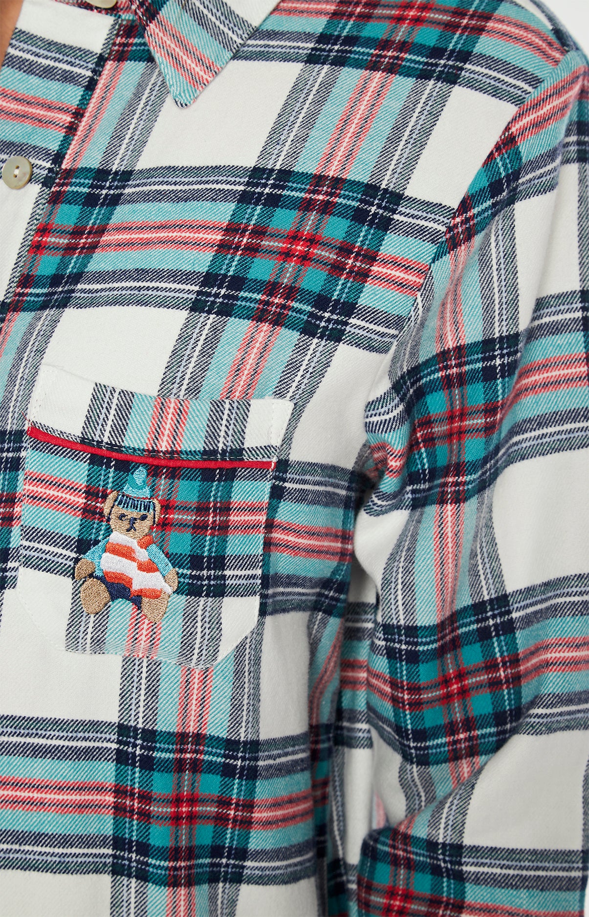 Chemise de nuit Grand-Père Femme Logan Neige Blanc et Ivoire 6