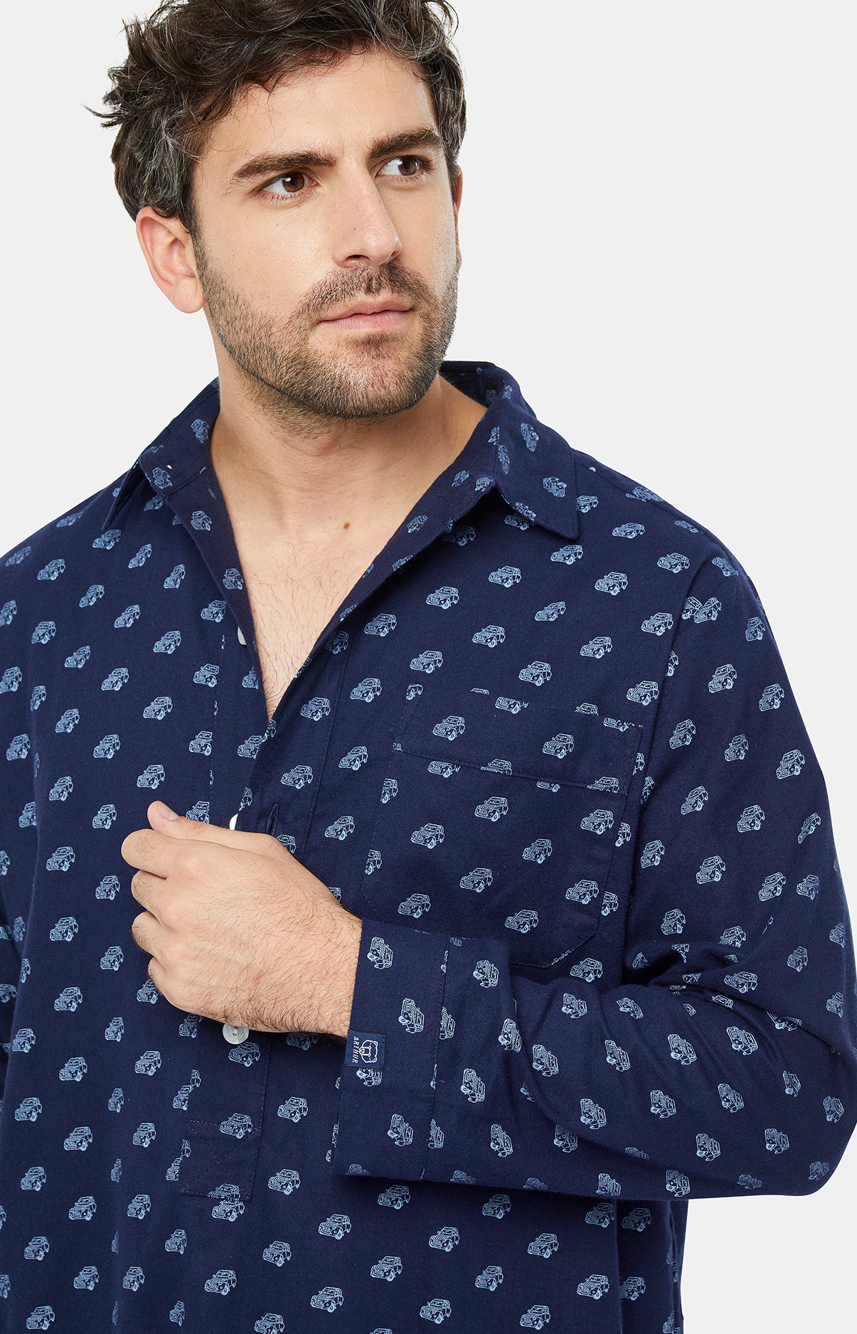 Chemise Grand-Père Homme 2CV Marine 2