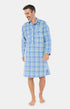 Chemise de nuit Grand-Père Homme Carreaux 961 Bleu 1