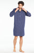 Chemise de nuit Grand-Père Homme Classique Marine 1