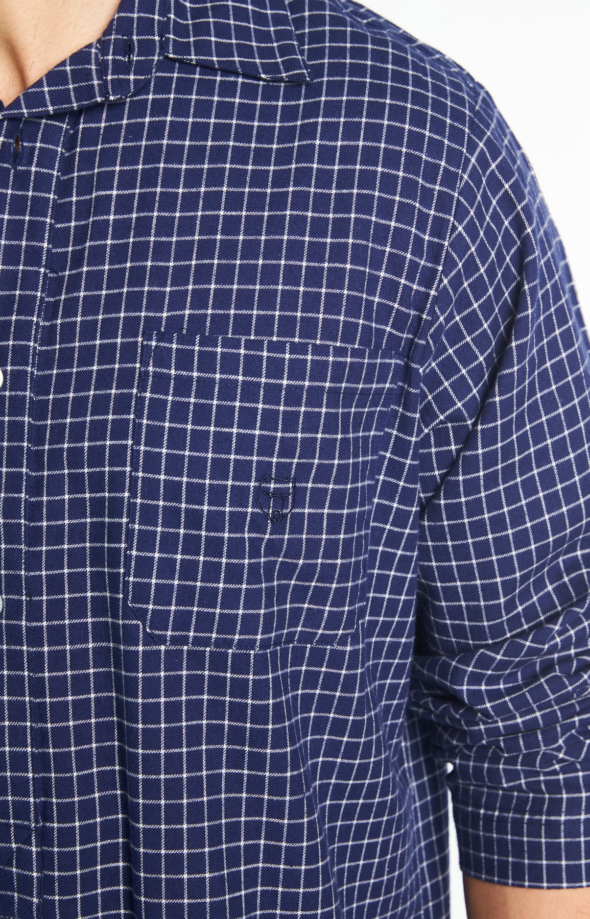 Chemise de nuit Grand-Père Homme Classique Marine 5