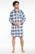 Chemise de nuit Grand-Père Homme Logan Blanc et Ivoire 1