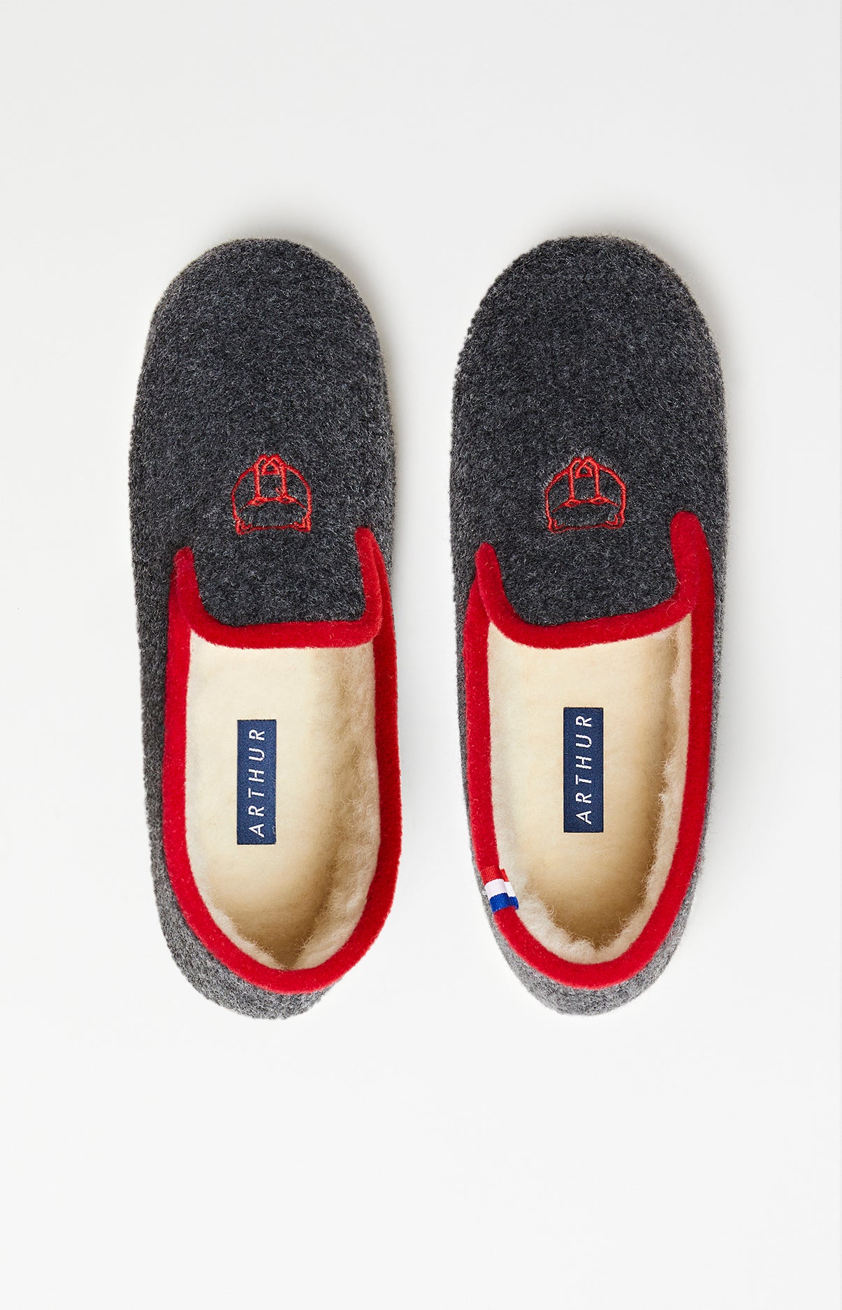 Charentaises Homme Laine Gris 2