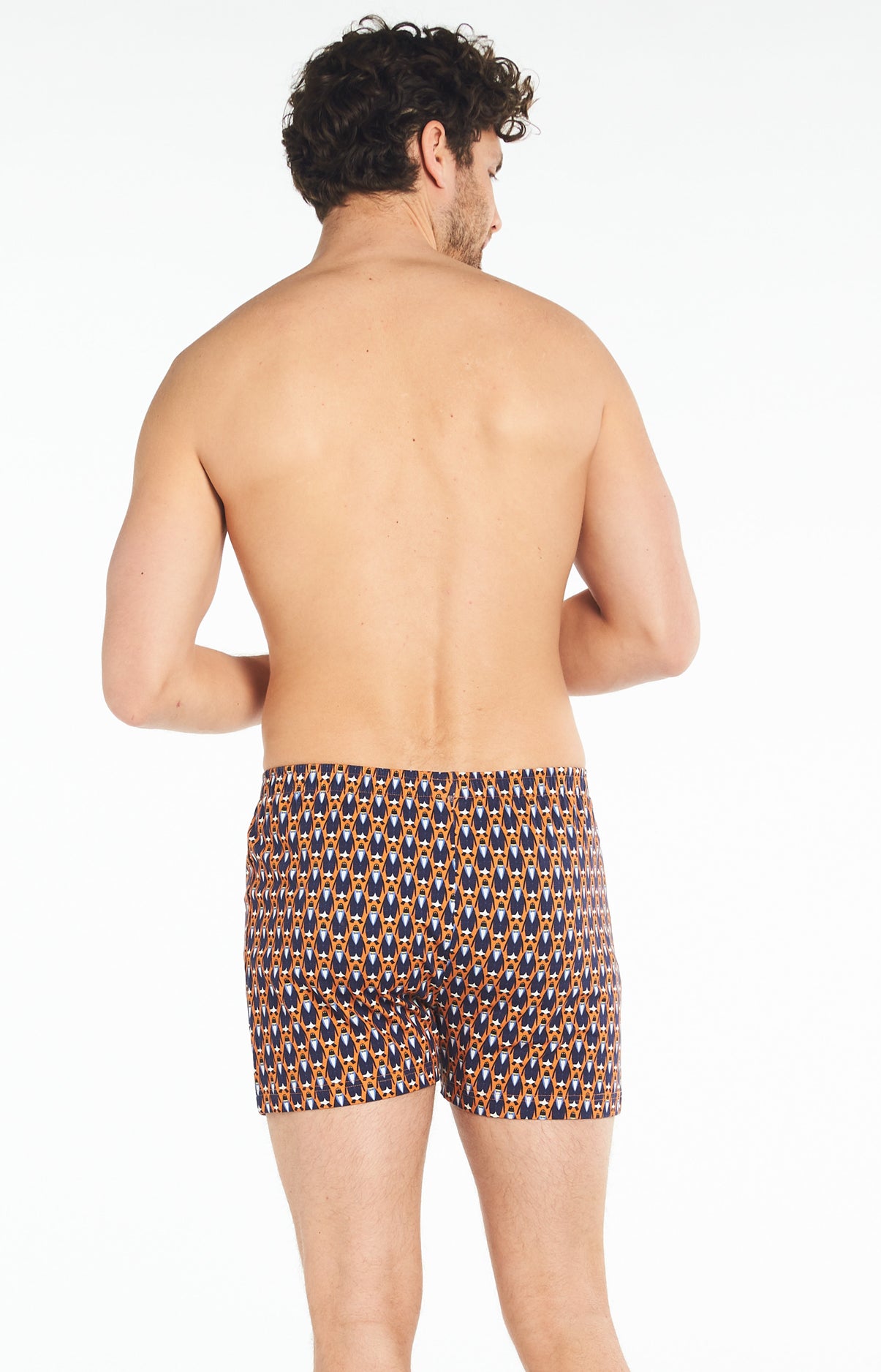 Caleçon de Nuit Homme Tenue de Soirée Orange 6