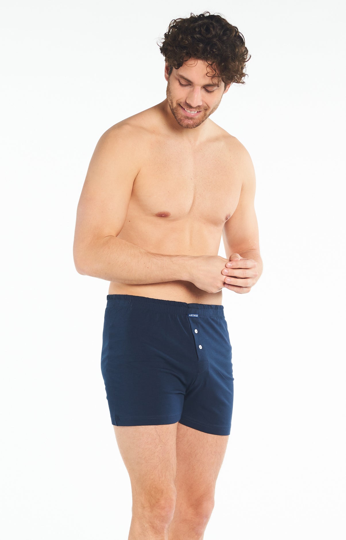 Caleçon de nuit Homme Uni Marine 4