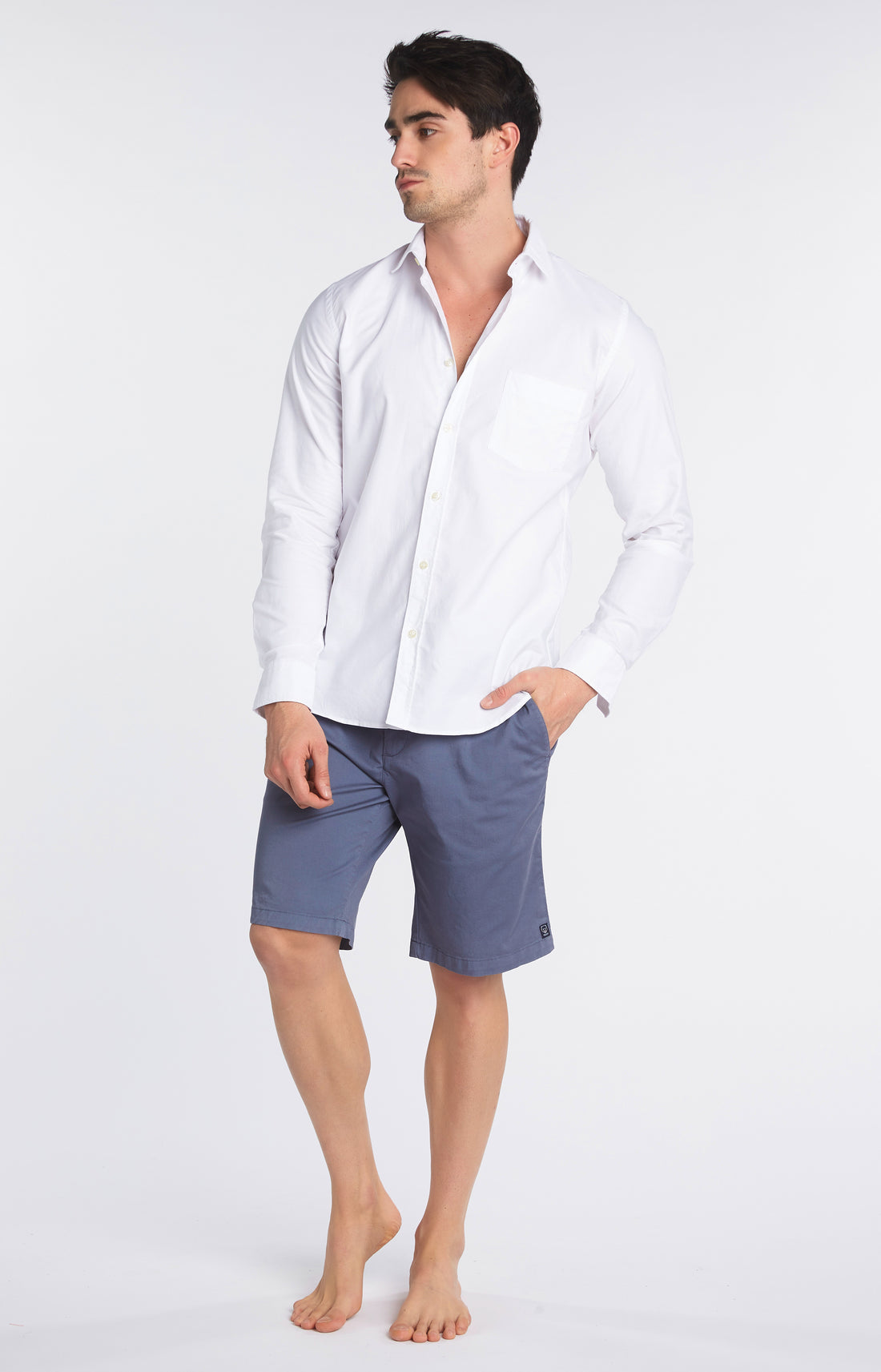 Chemise unie Homme he Homme Blanc et Ivoire 2