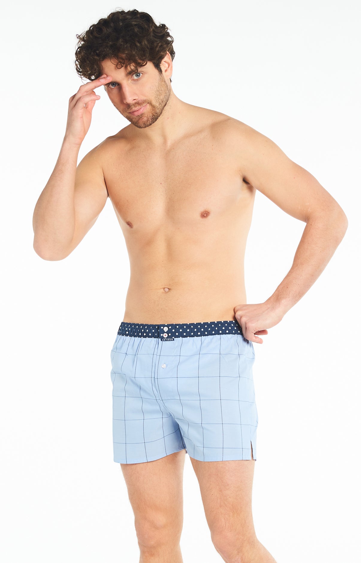 Caleçon avec suspensoir Homme Le Club n°911 Bleu 2