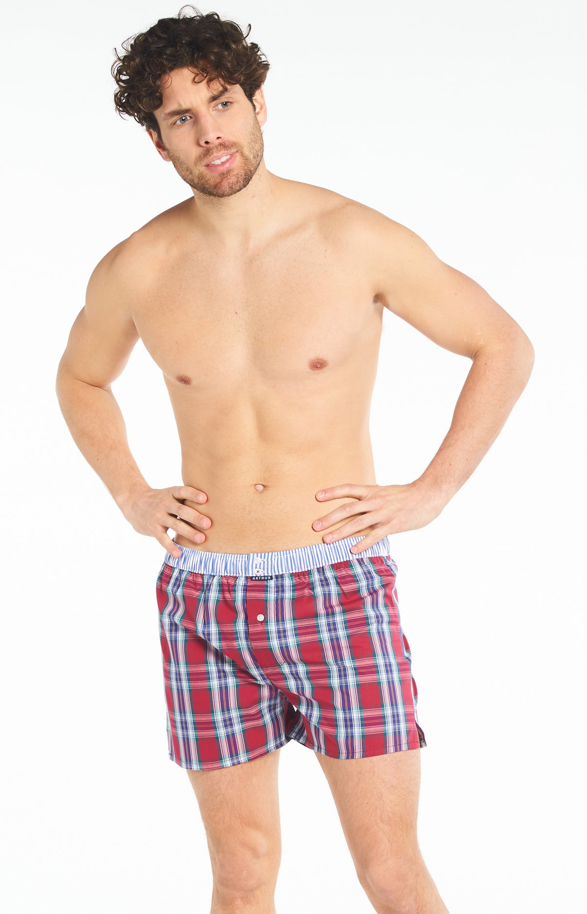 Caleçon avec suspensoir Homme Le Club n°922 Violet et Bordeaux 1