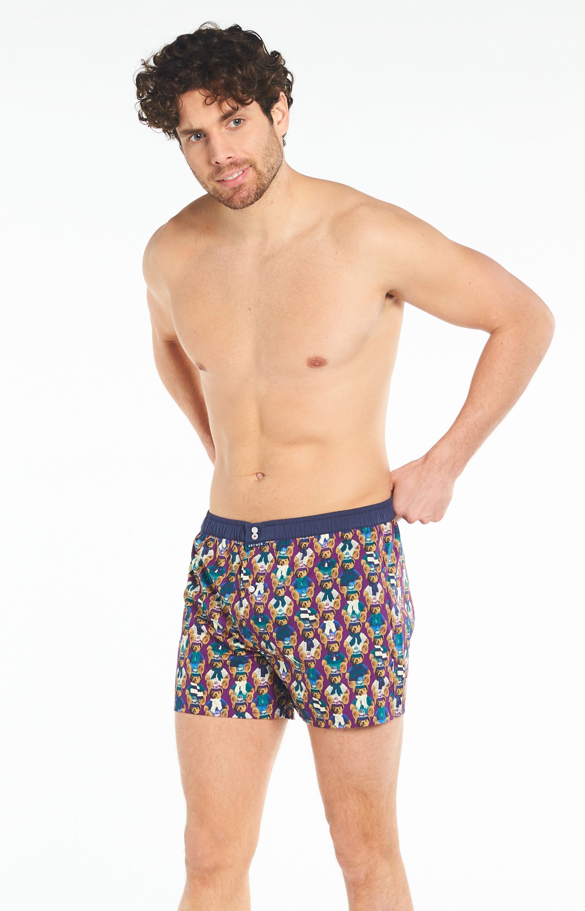 Caleçon avec suspensoir Homme Le Club n°933 Violet et Bordeaux 4
