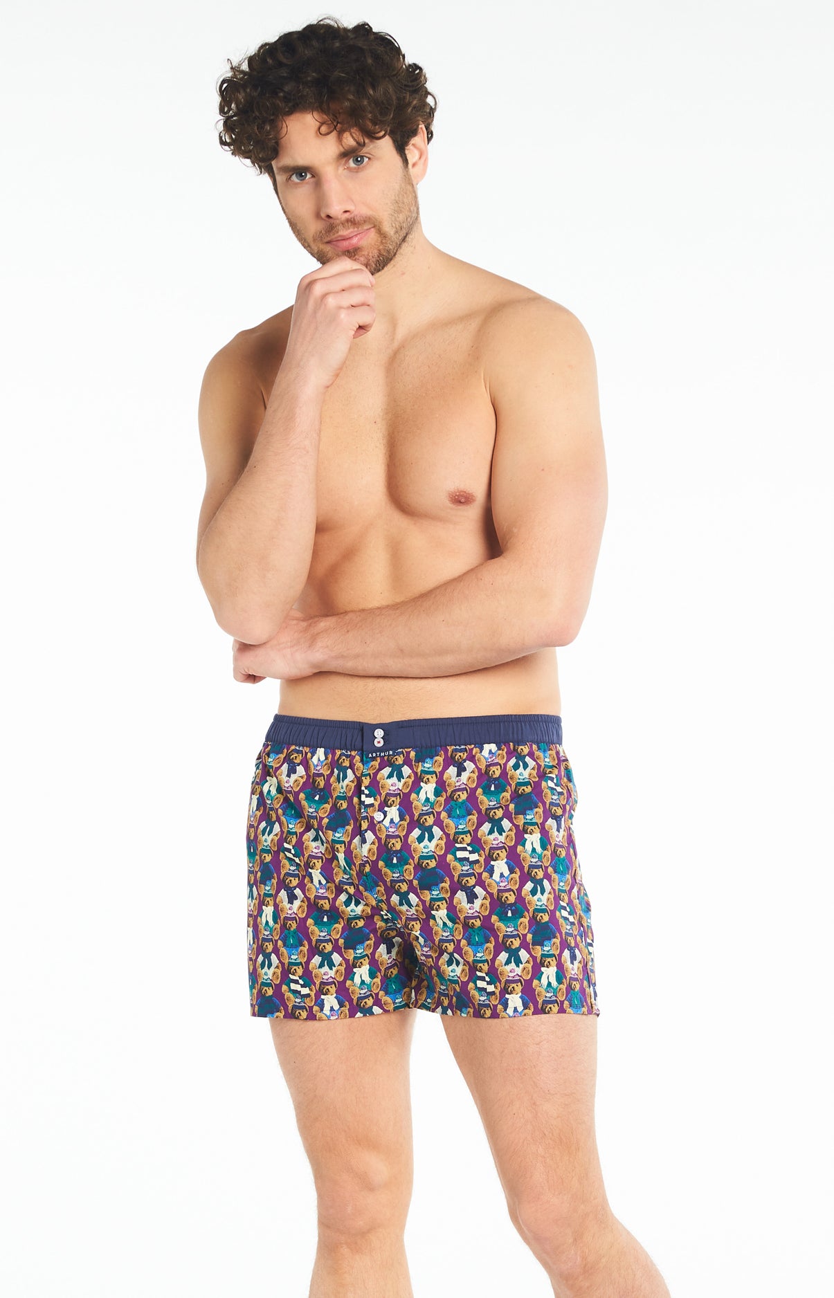 Caleçon avec suspensoir Homme Le Club n°933 Violet et Bordeaux 2