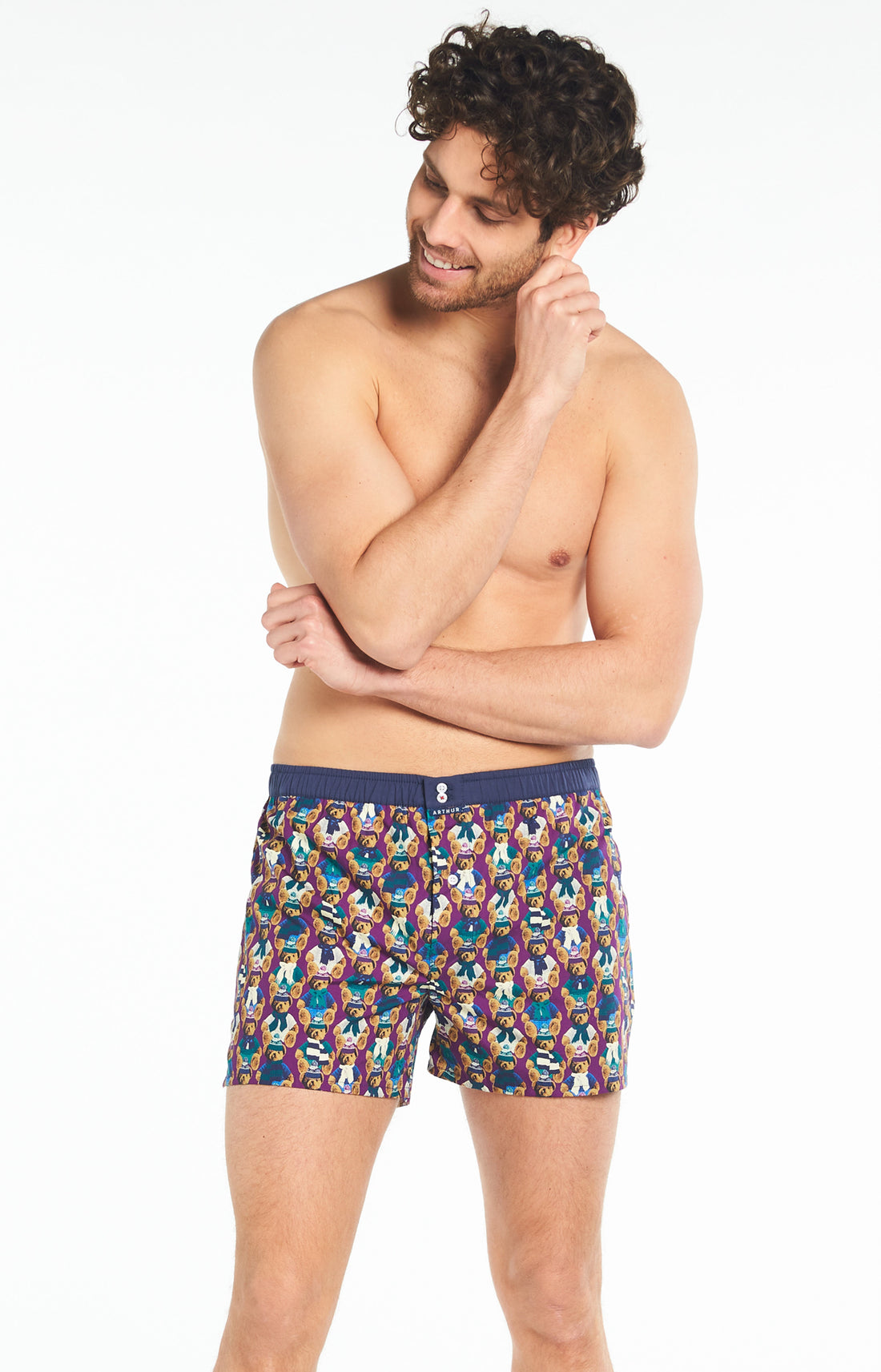 Caleçon avec suspensoir Homme Le Club n°933 Violet et Bordeaux 1