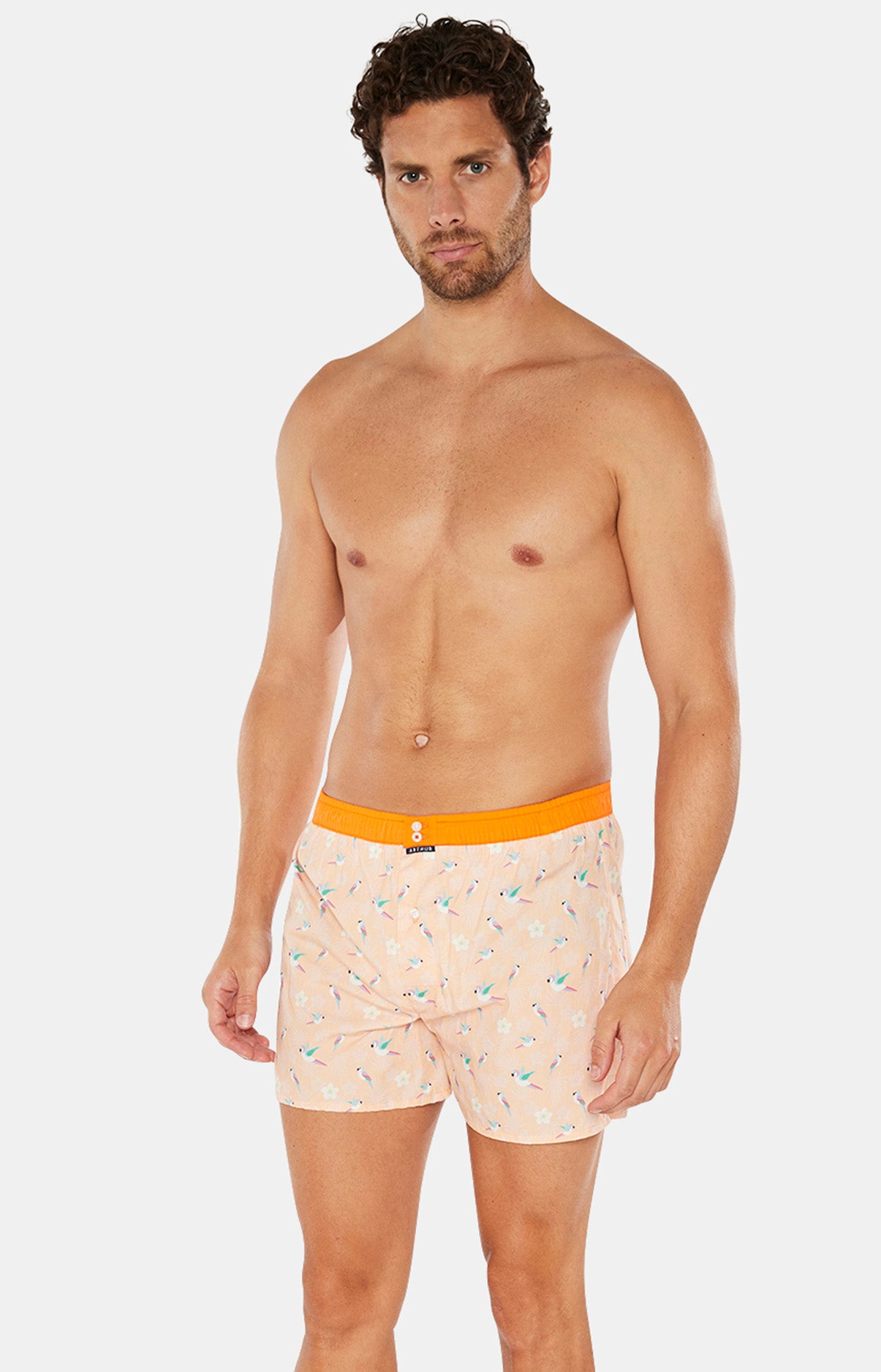 Caleçon avec suspensoir Homme Le Club n°978 Orange 1