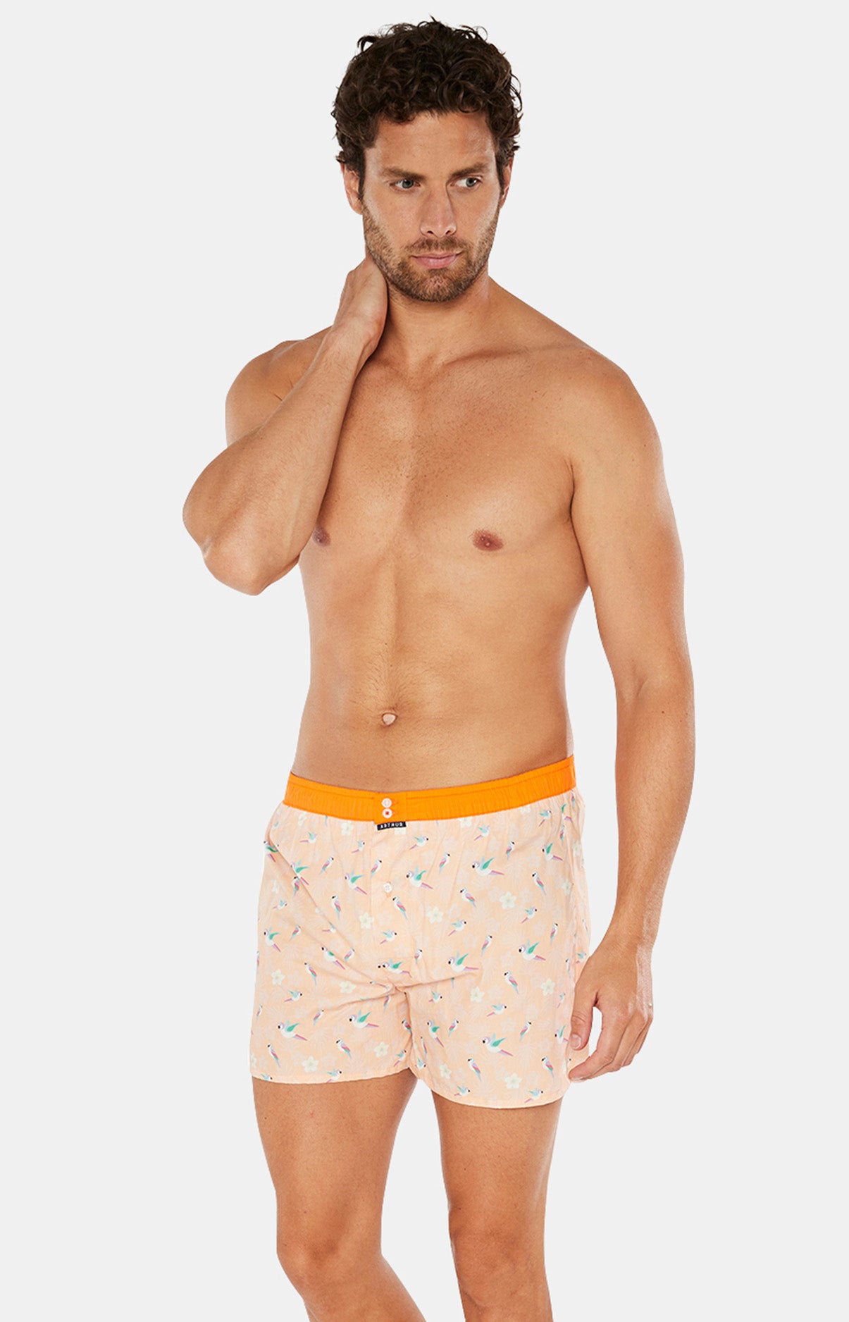 Caleçon avec suspensoir Homme Le Club n°978 Orange 2