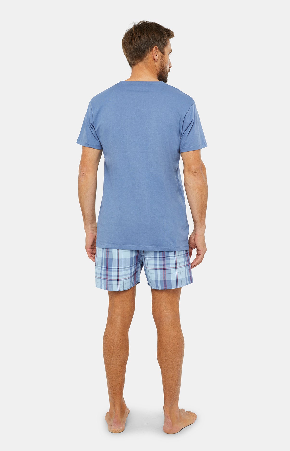 Pyjama court Pyjaméricain Homme Cycles de sommeil Bleu 4